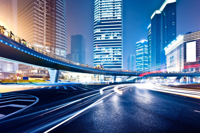 city, night, shanghai, tower, speed, bridge - man made structure, highway, illuminated, traffic, blurred Motion, dusk, finance, famous Place, urban Skyline