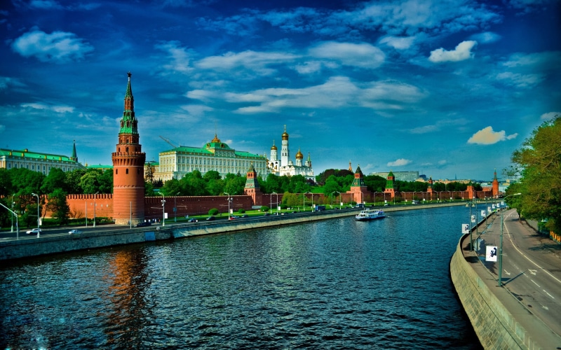 water, day, dome, cruise, building Exterior, summer, city, urban Scene, moscow, urban Skyline, tourism, bridge - man made structure, russia, spire, dusk