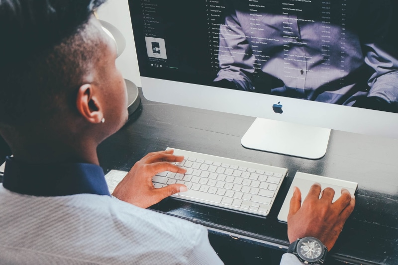 occupation, wireless technology, connection, student, workplace, office, startup, study, equipment, young men, using laptop, businessman, surf, males, mouse