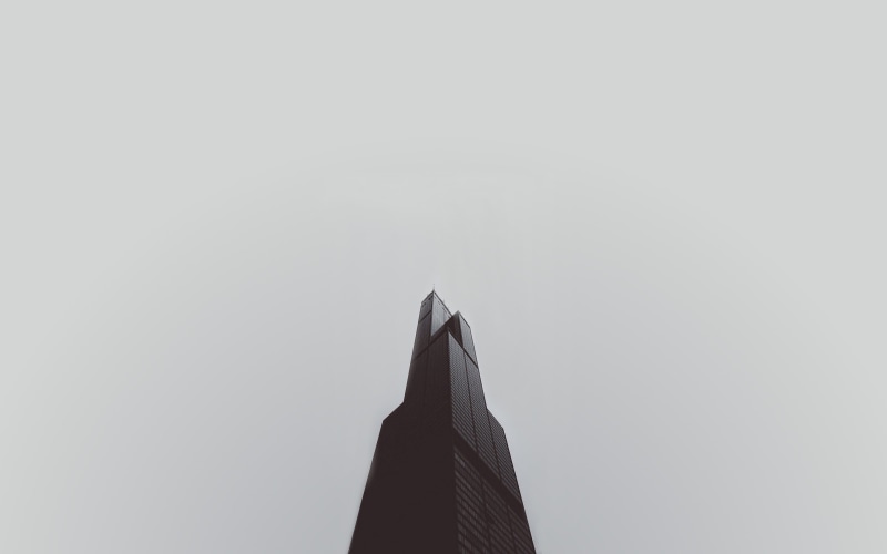 Sears Tower, creativity, 2K, building exterior, copy space, nature, no people, low angle view, clear sky, Willis Tower, studio shot, minimalism, day, shape