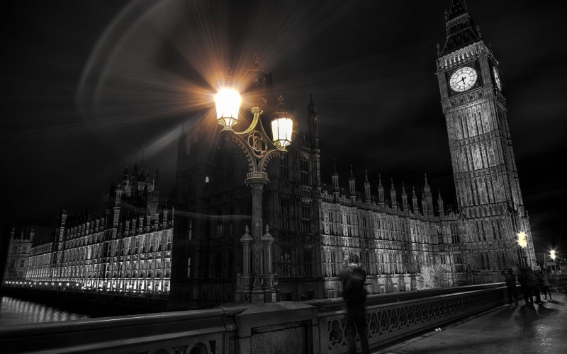 pictures, colorsplash, building, london, clock, ben, big, tower, architecture, 1080P, background, lights