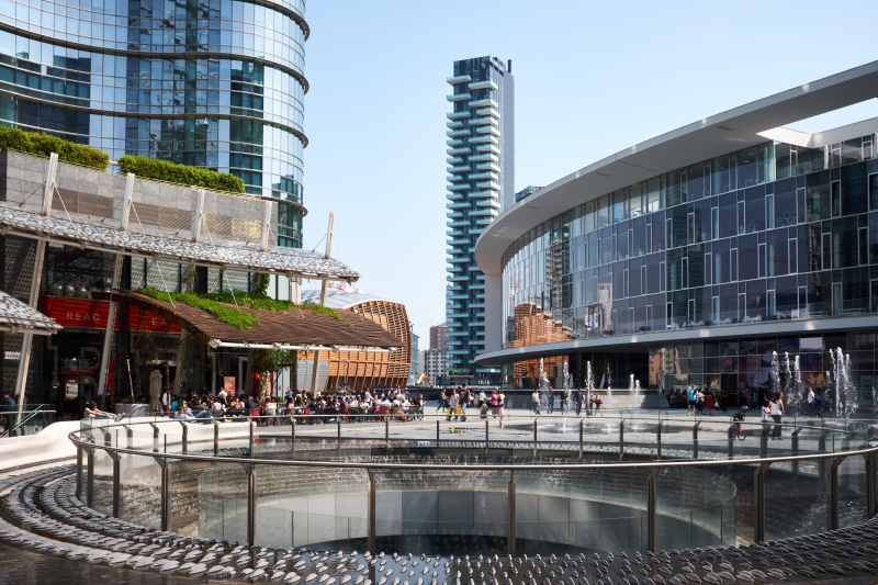 modern, ciity, architecture, office building exterior, piazza gae aulenti, skyscraper, italy, canal, 5K, glass, innovation, milano, travel destinations