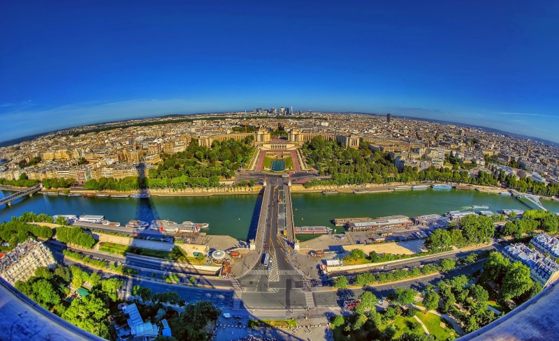 Paris, shadow, France, Buildings, horizon, 1080P, Seine, roads