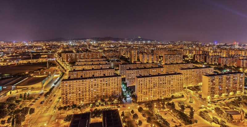residential district, europe, long exposure, city view, dri, urban landscape, hdr, skyscraper, illuminated, travel, from above, built structure, architecture