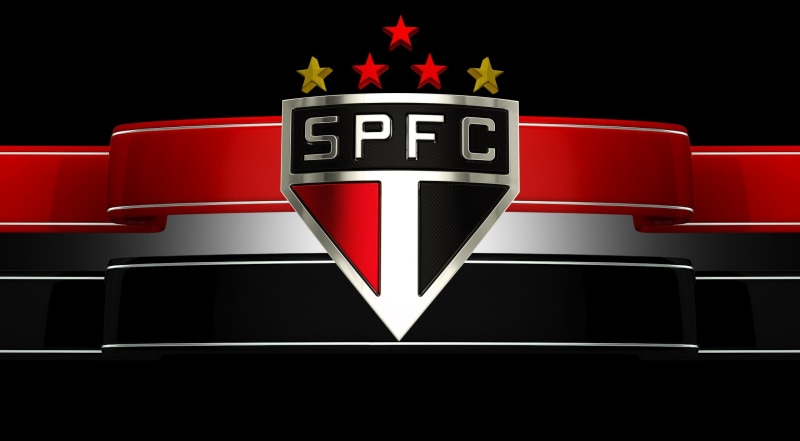 reflection, black color, design, spfc, tricolor, futebol, version, text, sign, seat, communication, single object, soccer, indoors, red, sao paulo fc