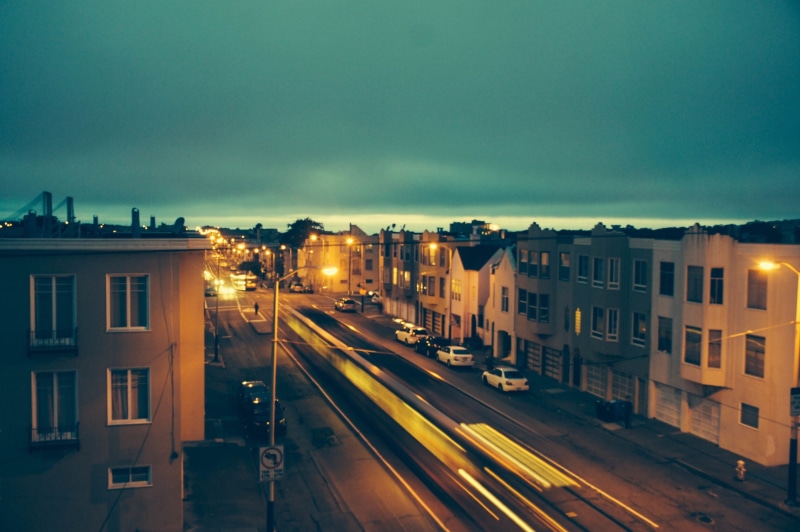 light, car, evening, nature, horizon, residential area, building exterior, city life, city, sky, night, street, architecture, cloud - sky, no people, 1080P