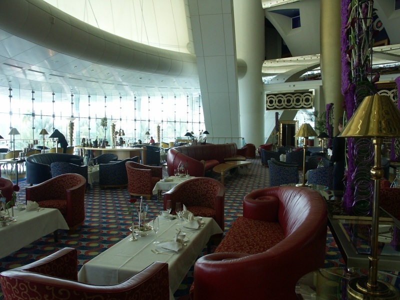 travel, seat, luxury, uae, built structure, airport, absence, building, chair, u a e, burj al arab, structures, day, transportation, modern, airport departure area