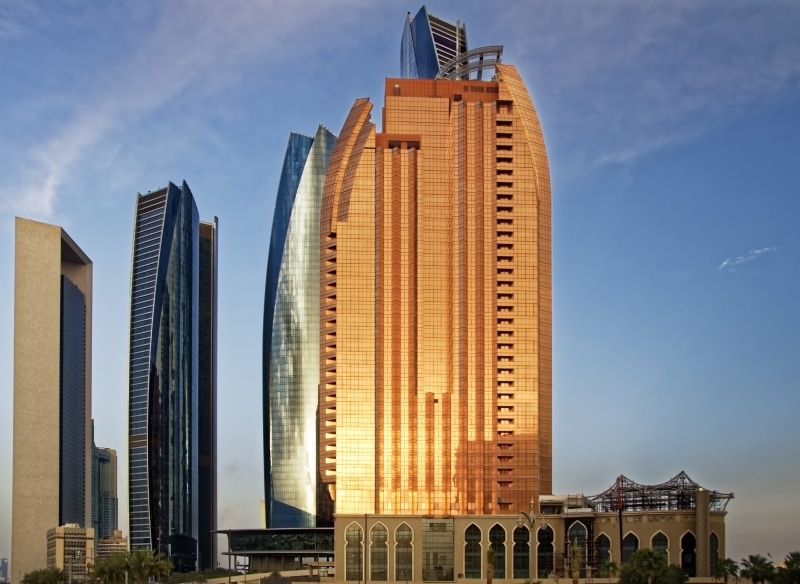 built structure, luxury, skyscraper, day, travel destinations, nature, low angle view, 8K, skyscrapers, building, abu dhabi, financial district, office