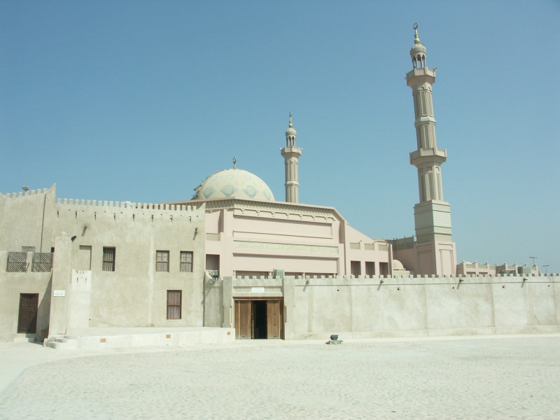 sky, travel Destinations, Mosque, alah, tourism, clear sky, building Exterior, Sharjah, religion, islam, travel, dome, 2K, nature, outdoors, architecture And Buildings