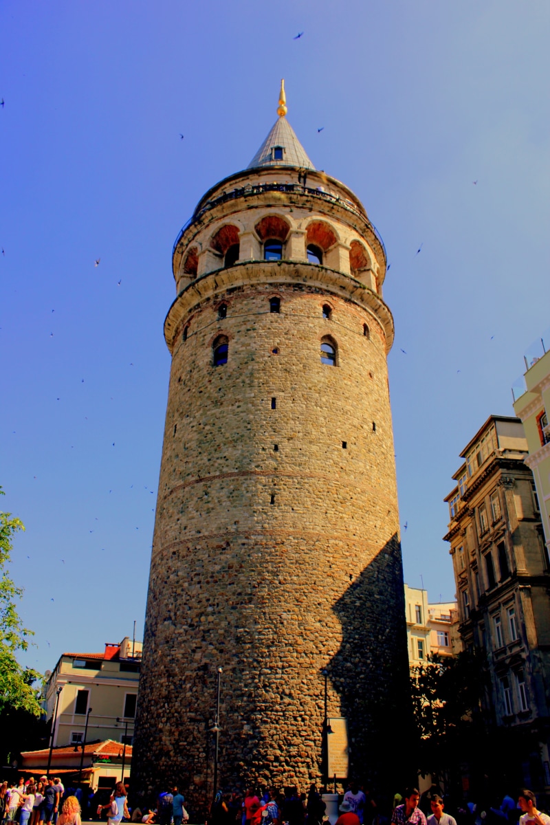 history, architecture, clock tower, tourism, sky, built structure, Turkey, Istanbul, travel, Galata, city, the past, clear sky, building, Throat, blue