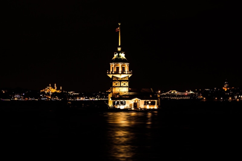 outdoors, tourism, sky, travel destinations, natural turkey, house, turkey, Ship, tower, light, architecture, long exposure, travel, üsküdar, 1080P, Beautiful