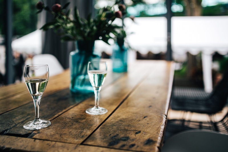 home, indoor, household equipment, dining room, drink, cocktail, 4K, wooden table, business, chairs, wine, drinking glass, dining, focus on foreground