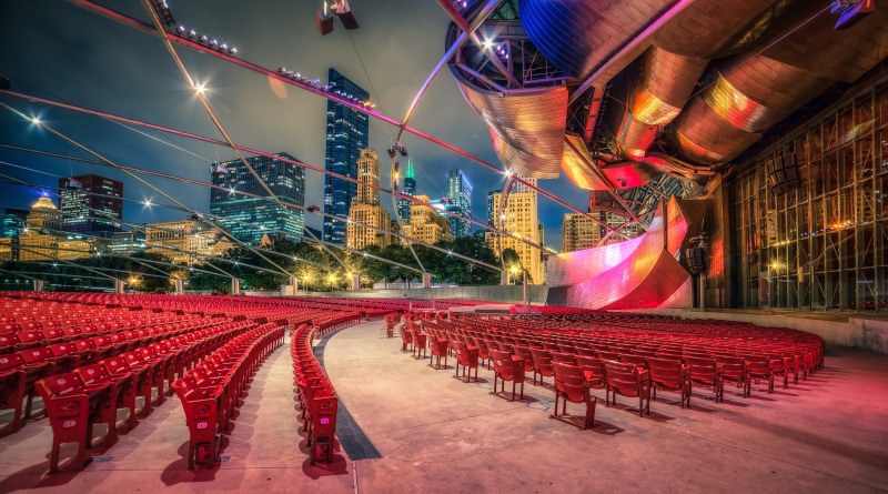 United States, Stage, jaypritzkerpavilion, samyang, Theater, Park, in a row, event, pavilion, Chairs, jay, arts culture and entertainment, creativity, millenniumpark