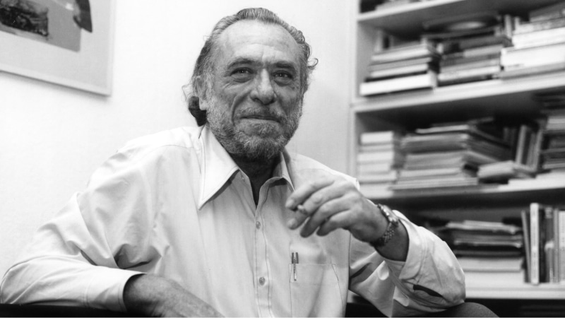 white, dressed, 1080P, bukowski, charles, books, hd, charles bukowski, grey, smiling