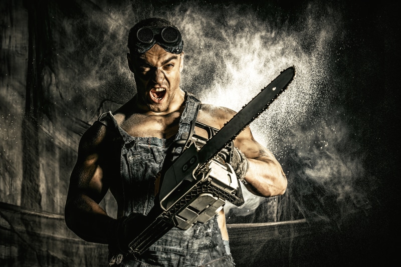 guy, hard worker, fear, aggression, conflict, communication, glasses, dark, blue, emotion, sign, jumpsuit, warning sign, denim, fighting, violence, portrait