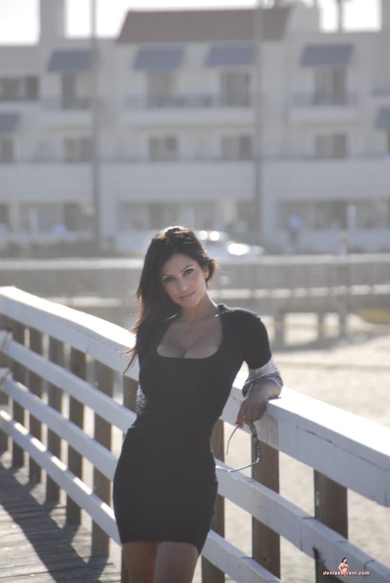 girls, brunettes, hot, Denise Milani, art, milani, denise, people, hd, seethrough, 720P, x
