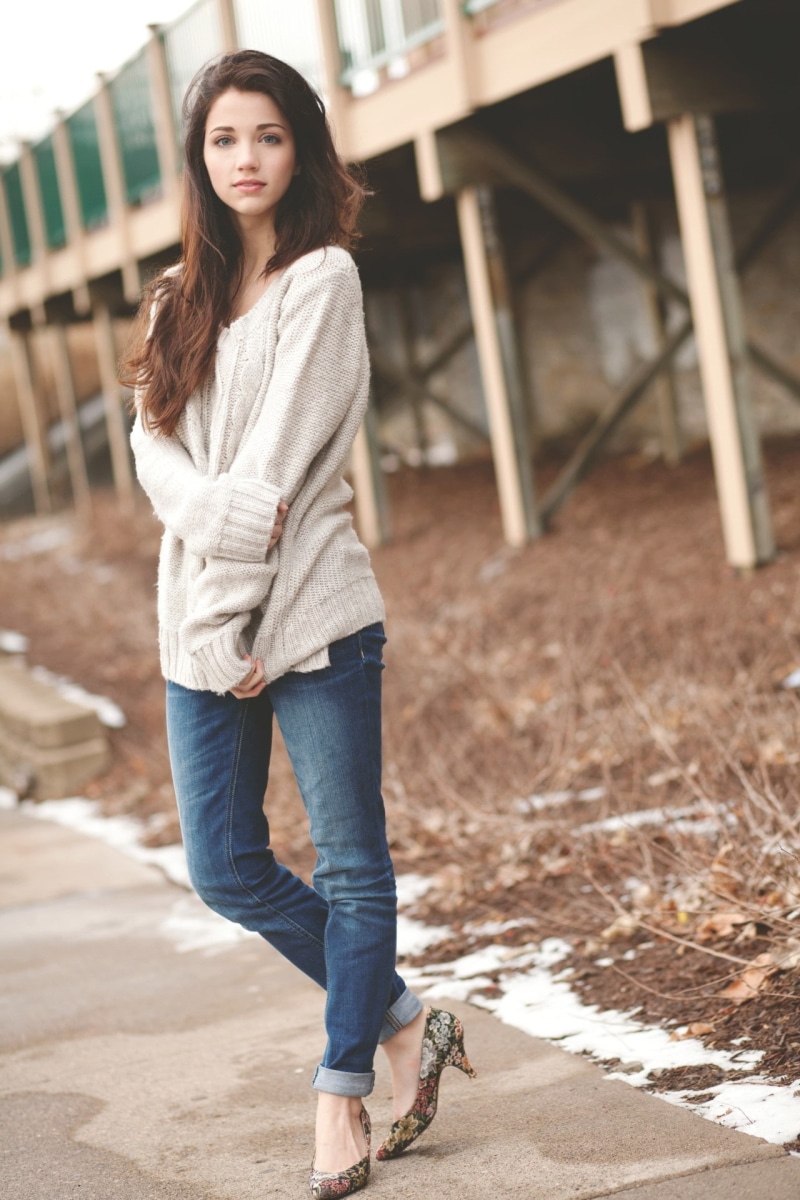 jeans, women, female, emily, brunettes, art, x, eyes, wool, 1080P, models, hd, rudd, people