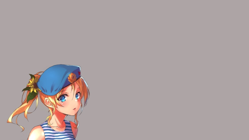 toy, berets, body part, people, tank top, blue, futuristic, ponytail, simple background, anime girls, women, military, Love Live!, anime, females, blue eyes