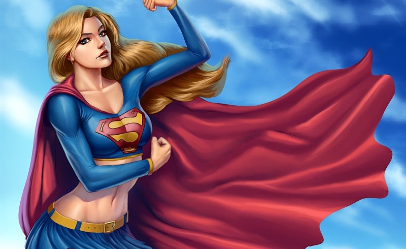 artwork, 1080P, Supergirl, affectation, like superman, superheroines, Superman, superhero