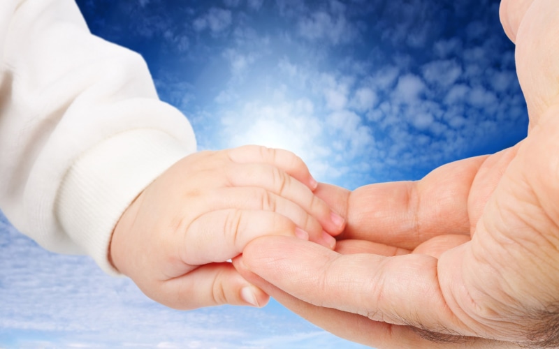 care, hands, outdoors, sky, human Hand, parent, new Life, real people, adult, people, affection, young, 2K, shirt, small, blue, son, daughter, white, s