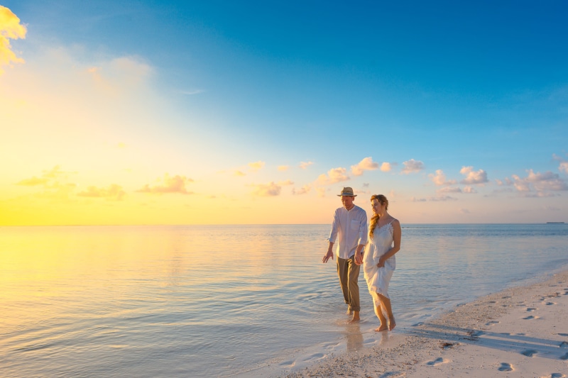 leisure, sunset, maldives, affair, ocean, men, women, standing, sky, two people, sun, seashore, emotion, water, dawn, wedding, love, togetherness, beauty in nature