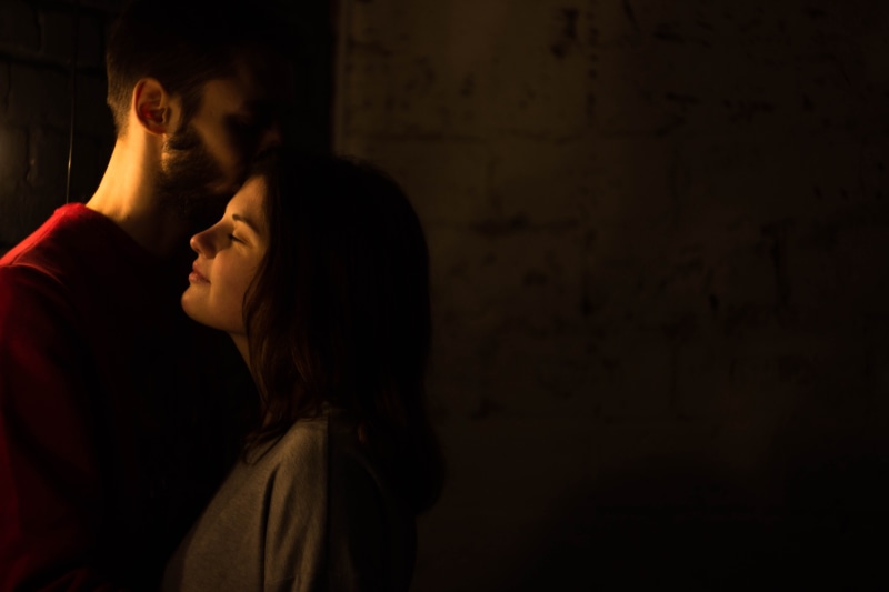 people, men, heterosexual couple, night, positive emotion, wear, falling in love, 5K, spotlight, women, young adult, sadness, close-up, two people, woman