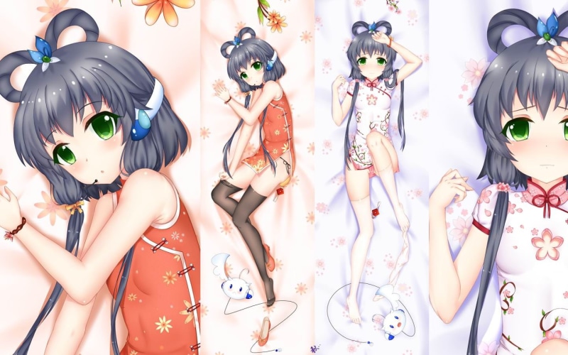 720P, Chinese dress, Luo Tianyi, Vocaloid China, dakimakura, Cheongsam, anime girls