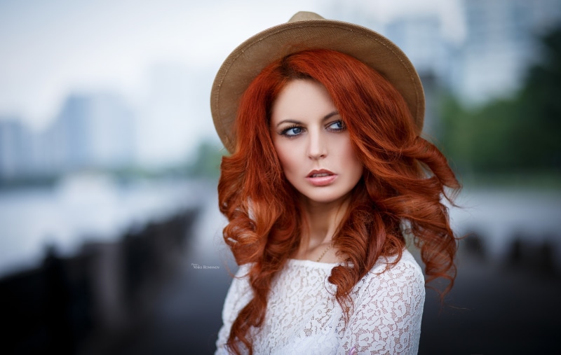 adult, human hair, portrait, one person, clothing, nature, human face, close-up, women, front view, beauty, hair, hat, Maksim Romanov, looking at camera