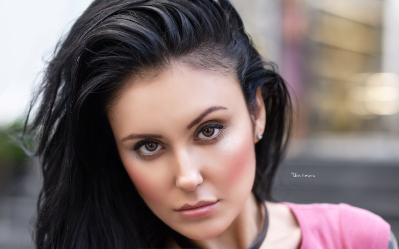 face, 2K, Maksim Romanov, women, portrait, black hair, women outdoors