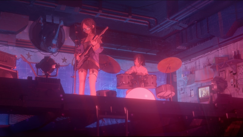 anime girls, anime, guitar, musical instrument, 1080P, drums