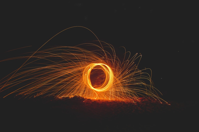 blurred motion, sparks, spinning, no people, fire, illuminated, long exposure, celebration, heat, effects, burning, motion, glowing, flame