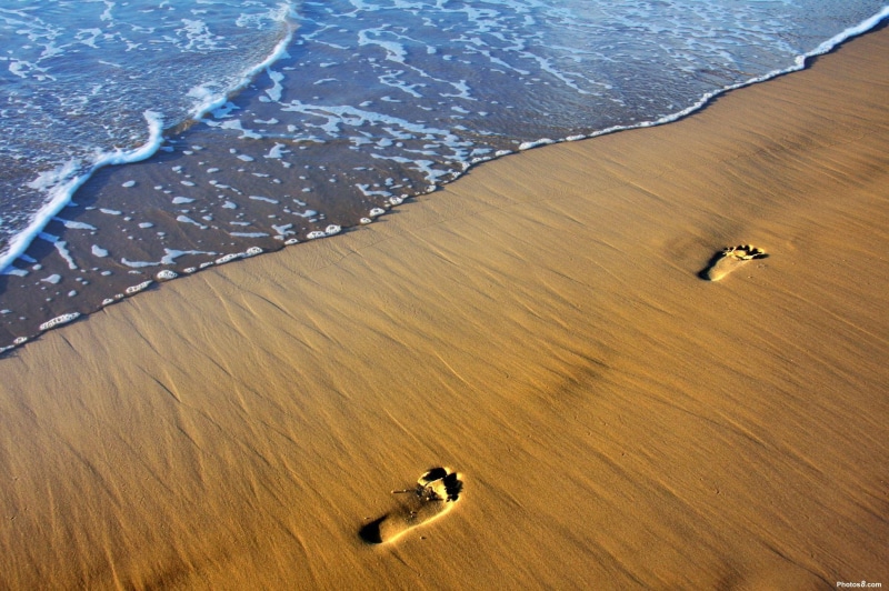 steps, 1080P, beach, 3d and abstract, footsteps, foot