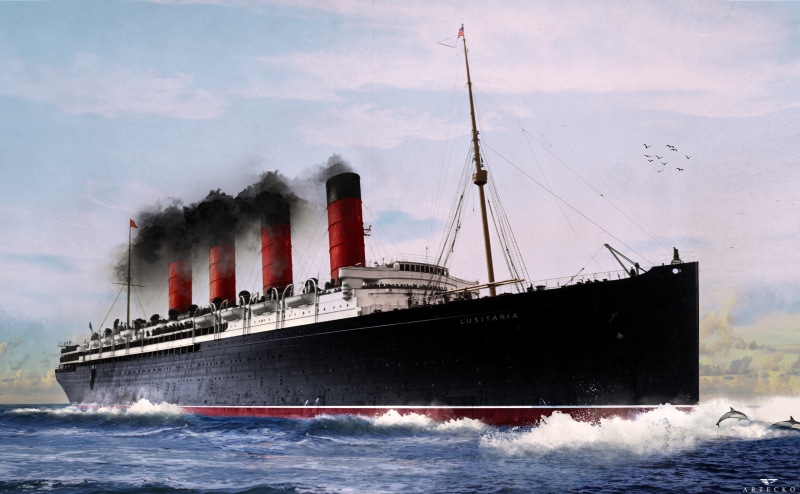 building exterior, sky, titanic, cruise, black, smoke - physical structure, architecture, Artistic, nature, cloud - sky, artecko, transportation, nautical vessel