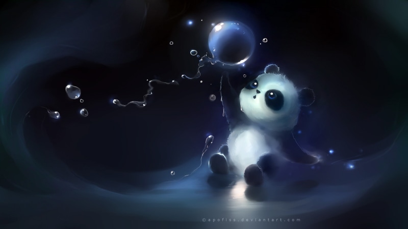 hd, 1080P, animals, x, bears, panda, DeviantART, panda bears, artwork, apofiss, bear, art, photomanipulation