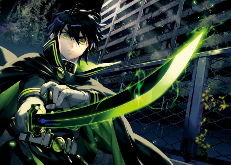 green eyes, anime boys, Owari No Seraph, anime, 720P, green