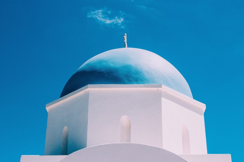 building Exterior, place of worship, sky, tower, building, aegean Sea, built Structure, santorini, nature, 4K, no people, travel destinations, spirituality