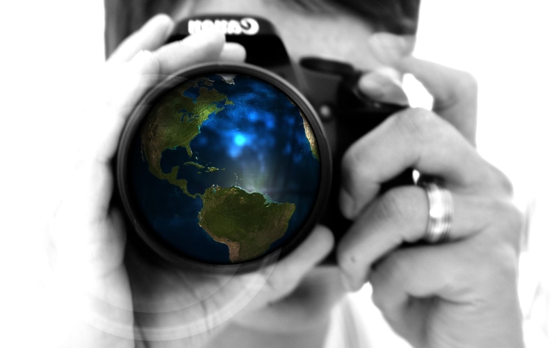 photographer, sphere, reflection, space, america, young Adult, technology, europe, photography, photographing, news, earth, man, globe, global communications