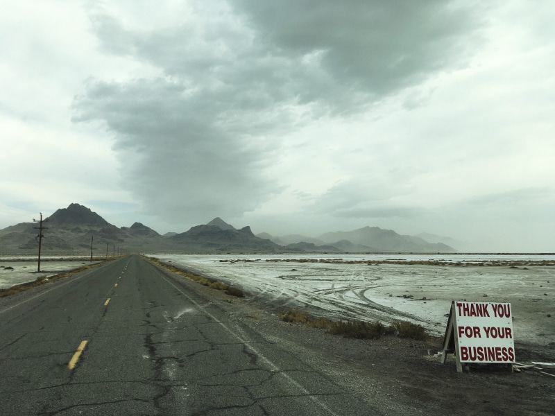 long, penske, coast to coast, communication, diminishing perspective, land speed record, cloud - sky, road sign, no people, thank you for your business