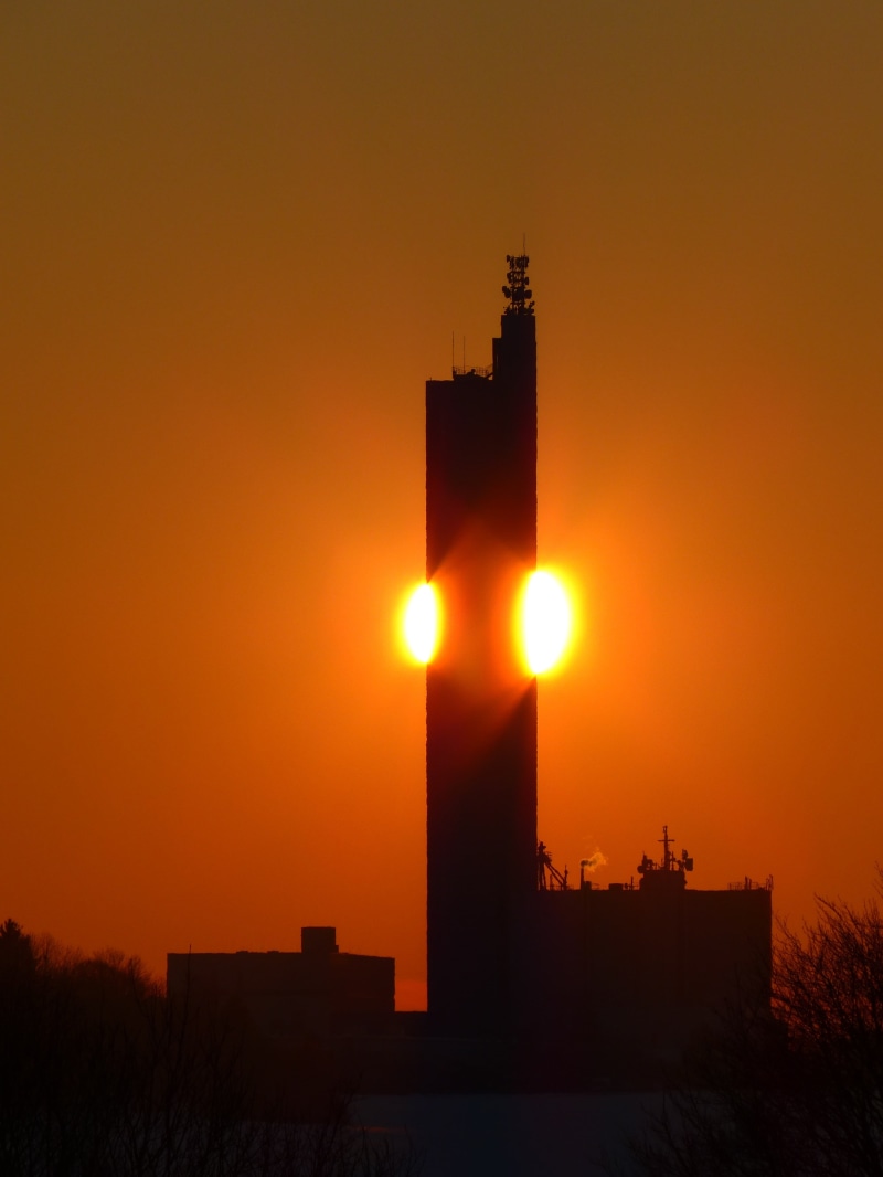 built structure, flour mill, outdoors, glow, swabian alb, grain silo, sunset, highest grain silo, illuminated, world record, copy space, record, silhouette