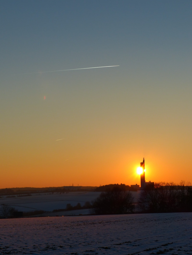 winter, record, german architecture award, tower, water, contrail, guidance, 4K, memory, Tower, vapor trail, flour mill, scenics, highest grain silo, cold temperature