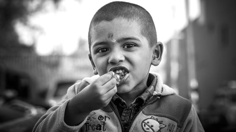 headshot, 5K, front view, food and drink, kid, eat, meal, people, leisure activity, apparel, real people, eating, outdoors, clothing, jacket, childhood