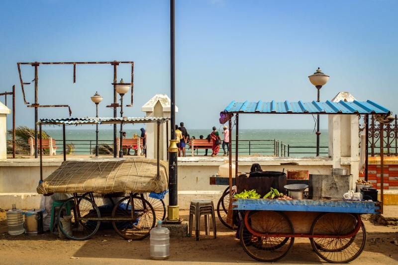 small business, business, tamil nadu, no people, mode of transportation, kanyakumari, built structure, water, street, land, india, sky, czech photographer