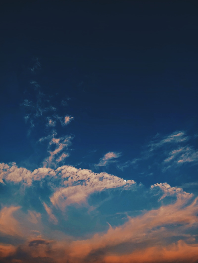 4K, idyllic, outdoors, heaven, day, tranquil scene, sunset, no people, cloudscape, full frame, nature, backgrounds, 6th cross road, blue, india, cloud - sky
