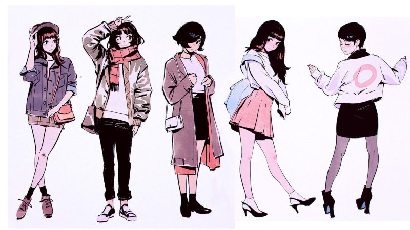 manga sketch, Ilya Kuvshinov, digital art, 1080P, sketches