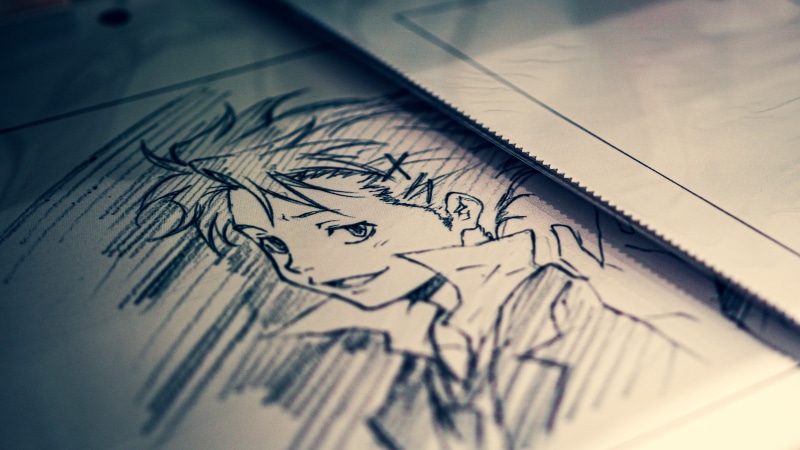 4K, Japan, manga sketch, manga