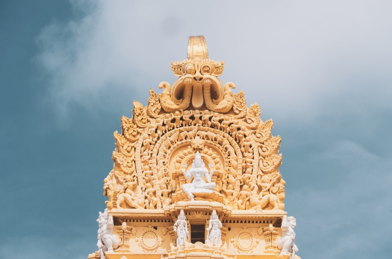 architecture, cloud - sky, belief, wedding cake, ornate, dessert, chamundi hill, shrine, mysuru, worship, monument, no people, art and craft, representation