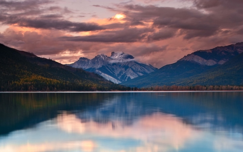 snowcapped mountain, landmark, tranquility, reflection, forest, tranquil scene, landscape, nature, cloud - sky, water, photography, non-urban scene, 1080P