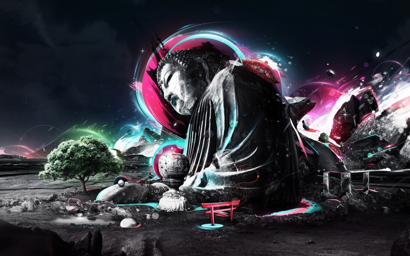 hd, abstract, buddha, digital/artwork, 1080P