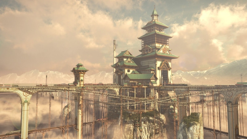 pagoda, railway, 720P