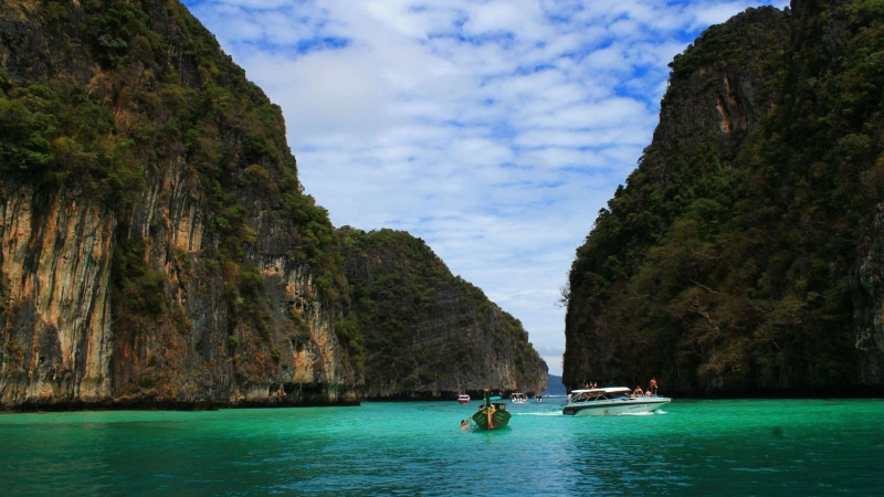 thailand, cliffs, phuket, 1080P, hd, water